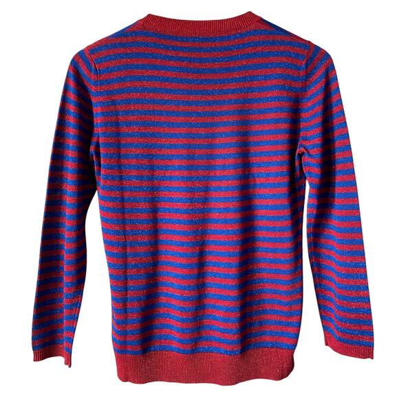 Weekend Max Mara Striped Shimmer Crewneck Sweater Small/Medium Lightweight - Picture 13 of 16